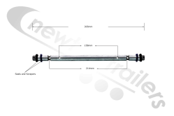 7170037 Cargo Floor Operation Plunger L.= 305 mm. [12"] / D.= 16 mm. [0.6"] Complete