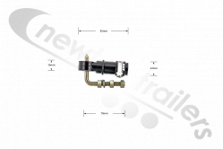 SEB00256 Load sensing control rod kit - 6mm/8mm - suits Bendix Knorr