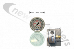 Q810 Titan 2 1/2" Pressure Gauge 3000 PSI