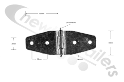 118900 STAS Drilled Hinge For Side Under Run Bars