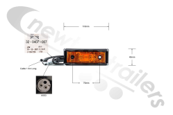 32-0407-007 Aspoeck Promulti Side Marker LED ASS3 1.5 Meter Cable