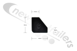 ASGK1189/BPGC Side Guard Corner Profile Cap - Nearside Top / Offside Bottom