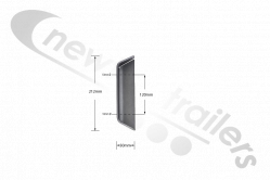 EJR 7949 Fruehauf Tailboard Locking Bar Staple Base Plate Pressing Aluminium Profile