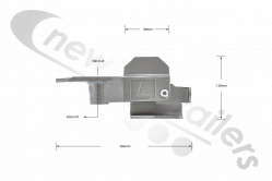 F00094680 Legras 30mm Bore Door Handle Assembly For Barn Door Trailers - Right Hand (UK NS)