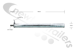 BDICO38016 Knapen Mud Guard Bracket Wing Support Stay 565mm With Locating Lug - Single Bolt
