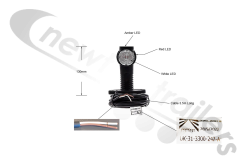 31-3300-240 Aspoeck Superpoint outline marker lamp (straight version with open end Connection) Universal (L/H or R/H)