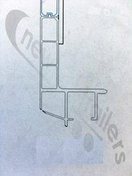 45WF0250_01 TITAN Aluminium Side Panel Wall Profile Or Body Plank  Complete with Side Seal  L=364.3125"