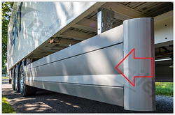 30130575 Knapen NEXT plate Side guard alu Infill L=3235 Fits Next generation trailers