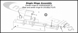 4313 Middle Hinge Assembly for Donovan Shurco Doubleflip Net Sytem