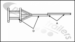 762 Doubleflip Center Weldment UK Drivers Side For Donovan Shurco Doubleflip Net System