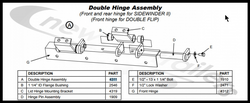 1801599 Shurco/Donovan Low Profile Rear Hinge Assembly