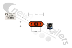 21-2000-004 Aspoeck Unipoint 1 - Side marker - Lens With LED And Screws