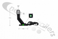 31-3106-107 Aspock Superpoint IV LED MARKER with Ass2 connection - 2mtr cable - RIGHT
