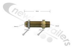 16mp-16mj Titan 1 3/8" STD 5" Bulkhead fitting