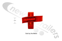 F119667-03 FRUEHAUF RED Reflective Tape - Sold PER METRE
