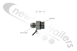 3/4" UNF male x 9/16" JIC male 3/4" UNF male x 9/16" JIC male
