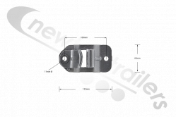 103024000 Legras Door Catch (For External Locking Bars) With Securing Tab