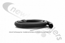 90YA3C UKK94003 Fruehauf Tailboard Door Seal 24mm Sponge Cord