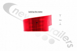 BDIC011701 Knapen Red Reflective Tape - Per Metre
