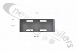 7371060 Cargo Floor Aluminum Antiwear Protection Strip 5 mm. incl. Holes for Welding