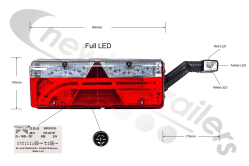 25-7420-707     Aspoeck Tail Lamp Europoint III (3) Full Led - R/H With 7 Pin Connector & LED Superpoint IV Outline Marker