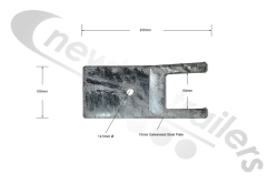 3PT-8377 Side Rail / Side Impact Kit - Sideguard Clamp - New Fork End Design