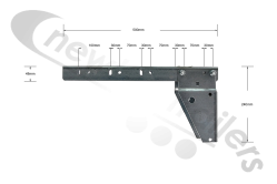 L5151  STAS Agrostar, Buildstar and Luck Side Rail Mount/ Chassis Rail Mounting Bracket
