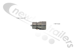 2040000088 Hydraulic Coupling Quick Release 1" Male A Series ISO With 1" BSP Female Fitting