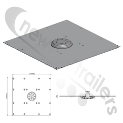 5000816 Kraker Complete 15 tonne 8mm Kingpin Plate