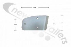 30166514 Knapen NEXT Rear Bumper (Under Run) Cover Plate/ End Cap SPECIAL BUMPER B150 - Right