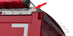 30160843 Knapen Steel Top Rail Box Section CORNER Capping LEFT Hand Rear Corner