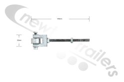 Threaded Roller For Salami Valve 6" Threaded Rod Roller For Salami Valve