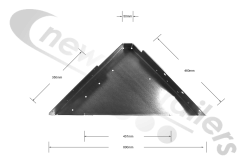 30160844 Knapen Steel Top Rail Box Section CORNER Capping RIGHT Hand Rear Corner