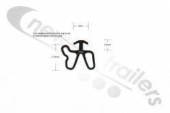 14000443 Knapen K604 Moving Floor Side Door Centre Post Seal - Per Metre