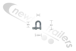 AMSC38/050/GV Cat Walk Safety Chain D Shackle