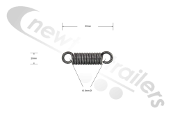 NKTXXX355268 Fliegl Aggregate Pushout Spring for Scrapers (pushing wall)