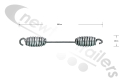 BPW0539758030 BPW Brake Shoe Return Spring
