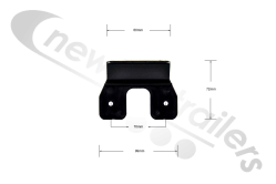 15-5319-307 Aspoeck Unipoint Side  Sloping 45° Back And Front Bracket