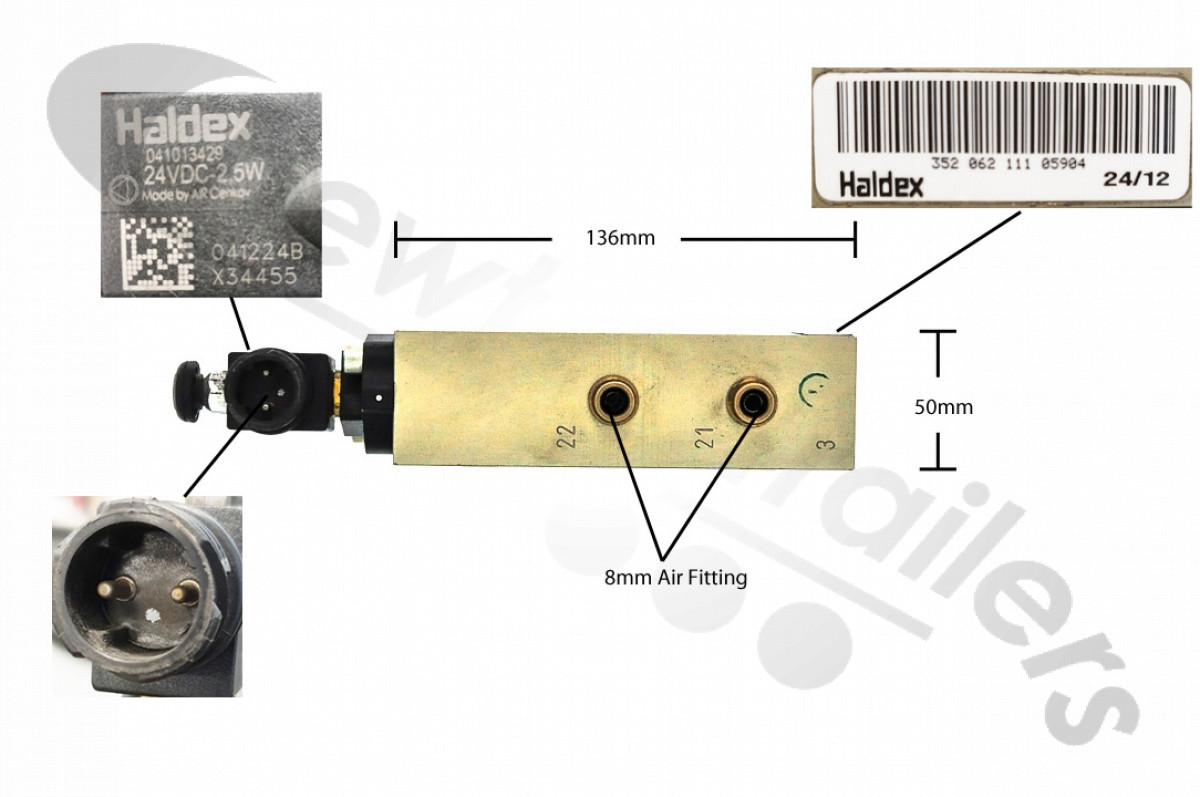 352062111 Haldex ILAS®-E Integrated Lift Axle Valve With 4 x 352062111 Haldex ILAS®-E Integrated Lift Axle Valve With 4 x
