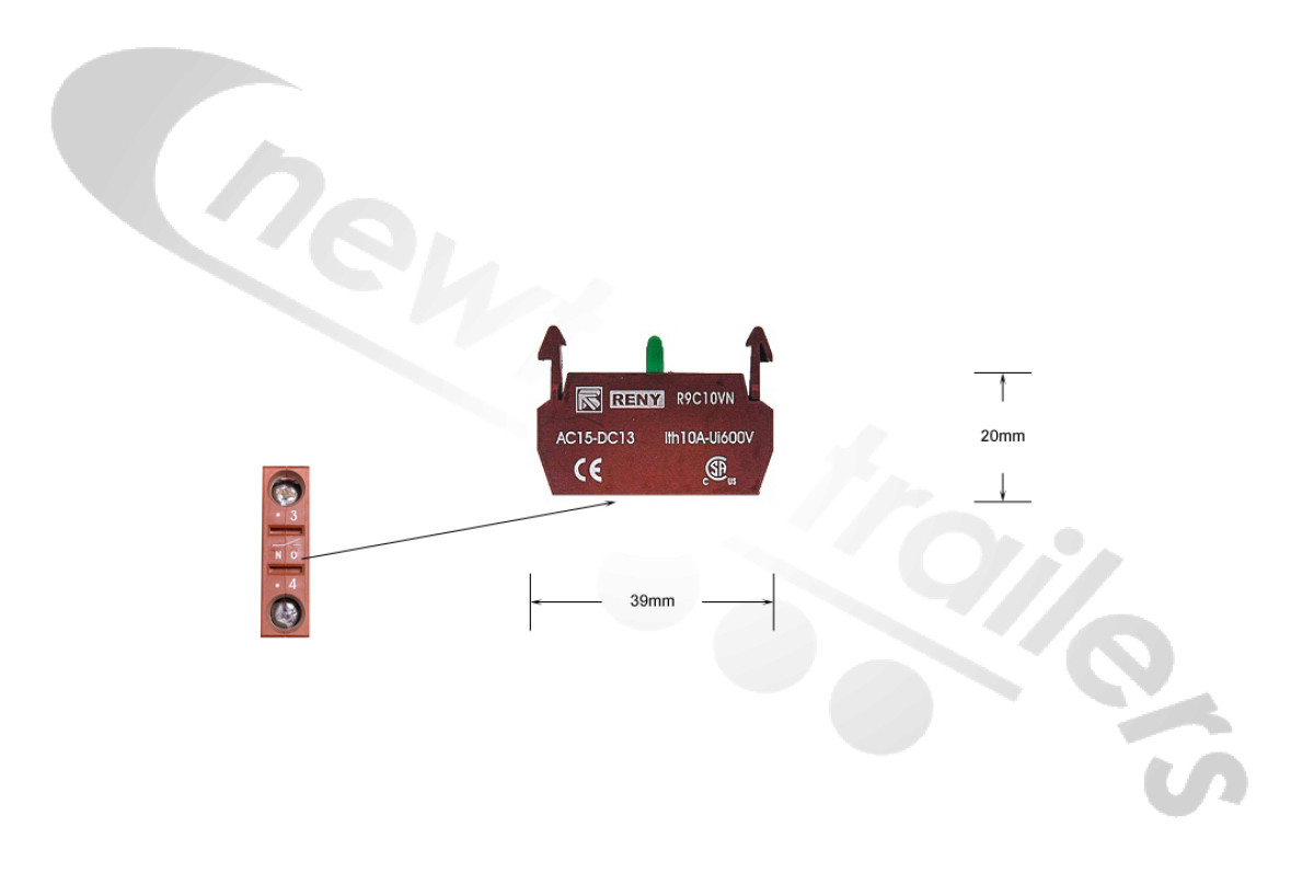ZEN L1111 Remote Control Contact Switch " NO " Green Moving/Walking