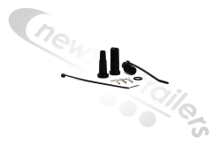 13-0332-281 Aspoeck ASS3 Connector 3 Female Plug Male Pin Black - Kit including boots