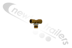 N1010 Brass Fitting Tee Connector M16 Thread Fit With 8mm Push OD