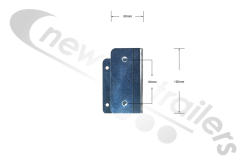 30157427 Knapen Steel HD Waste and Recycling Spec Header Bar Capping Centre Plate