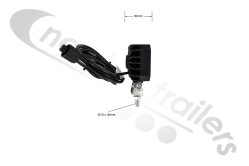 30166450 Knapen Rear Work Light LED 80x80 2,5m. ASS2