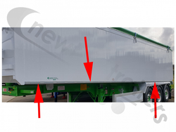 F115101-11000  Fruehauf Body Side Planker Side Bottom Rail Per Metre