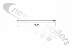 2855/03023 Stas Aluminium Side Panel Wall Profile Or Body Plank 600mm x 3023mm