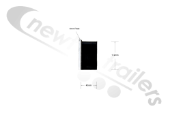 CR2167 / 44 Wilcox Body Rubber 44mm Thick Block Body Pad