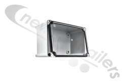 P1410290 MX & Fruehauf Weigher Side Mount Plastic Box 270 x 180 x 126 Including Lid (Replaces Old Slightly Larger Box) NO PLASTIC SCREWS