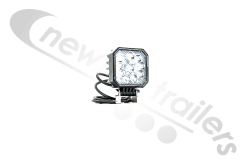 42-1009-011 Aspoeck WorkLamp LED Work/REV Lamp Square 1.5m Cable - 1600 Lumen Work Light