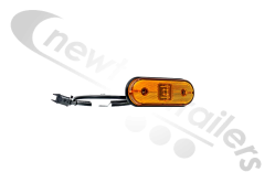 31-2004-017 Aspoeck Unipoint Side Amber Marker Lamp With 0.5m P&R Connection Cable